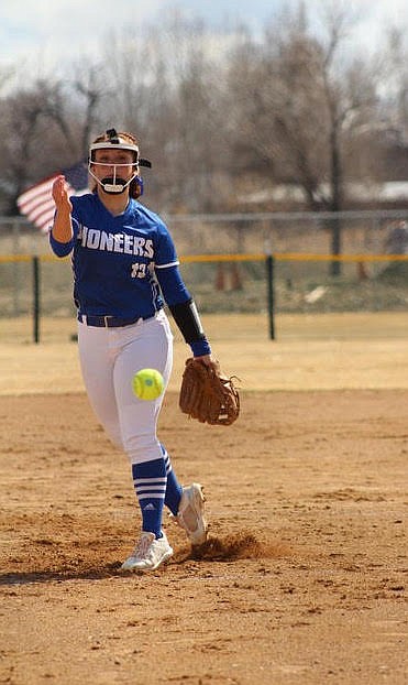 Former Plains softball standout Kassidy Kinzie is having a very good 2021 season for the Miles Community College Pioneers. (Courtesy photo)