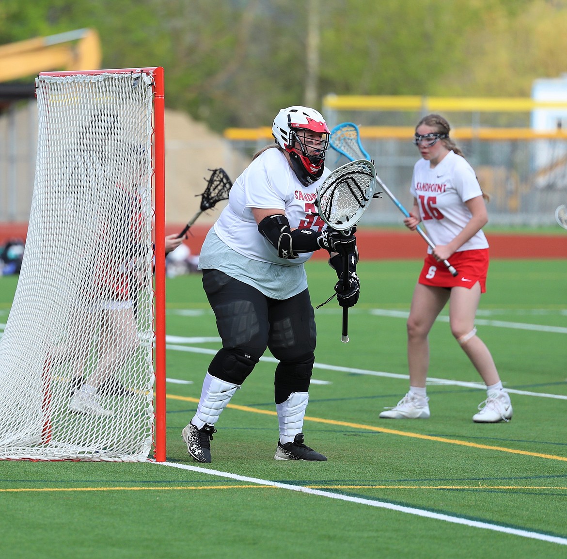 Sarah Casey stands tall in net on Saturday.