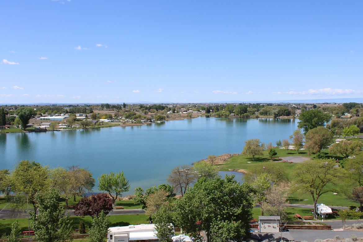 Cascade Park, with newly open restrooms and docks, at 8301 Valley Road Northeast in Moses Lake.