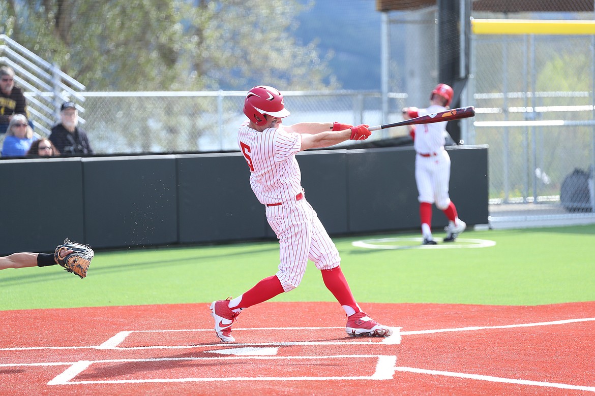 Cameron Garcia singles on Tuesday.