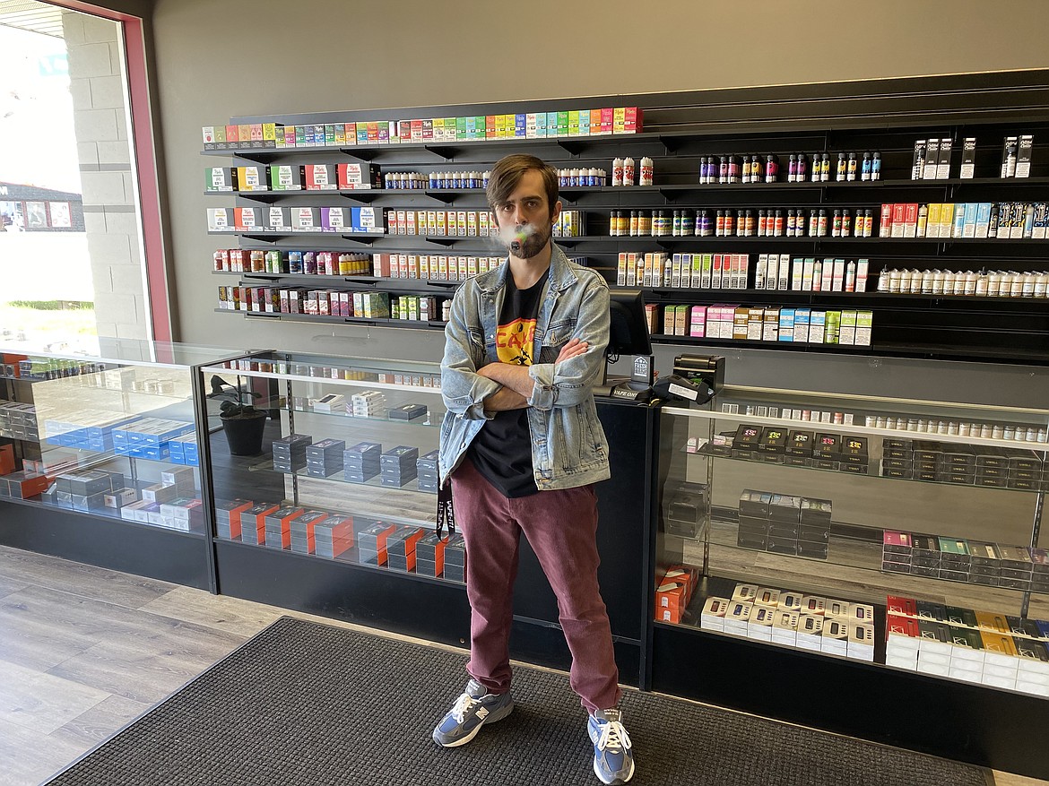 Courtesy photo
Paul Barbieri stands in the Vape-It! Ecigs shop at 2310 N. Fourth St. (a former tuxedo shop).