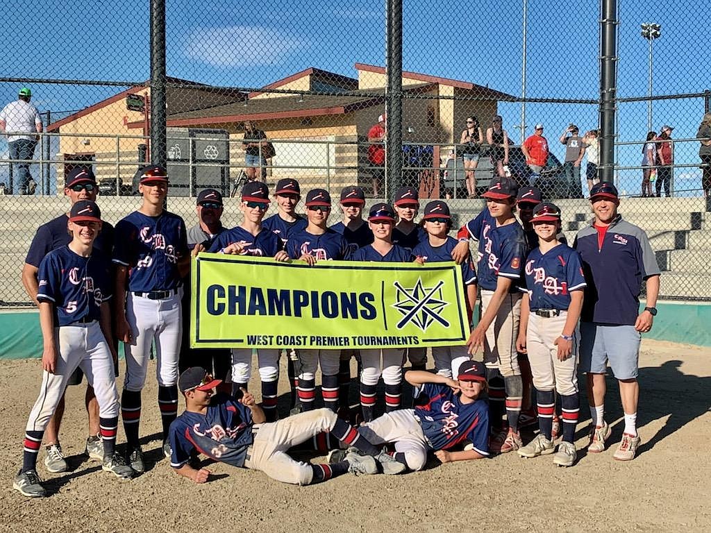 Courtesy photo
The Coeur d'Alene Lumbermen BBC 14U Red team won the AAA Bracket at the Bombs 4 Moms tournament held in Tri-Cities over Mother's day weekend. The team is composed of players who attend Lakes, Canfield and Woodland middle schools. In the front from left are Jack Pierce and Zach Bell; and back row from left, coach Gil Pierce, Lane Moglia, Shane Parker, coach Troy Coey, Will Beckenhauer, Braden Meredith, Kolby Coey, Tyler Voorhees, Clayton Kennedy, Mark Holecek, Hudson Kramer, Grady Westlund, manager Sean Moglia, Jack Murrell and coach Tony Voorhees. Information: www.cdalumbermenbbc.com