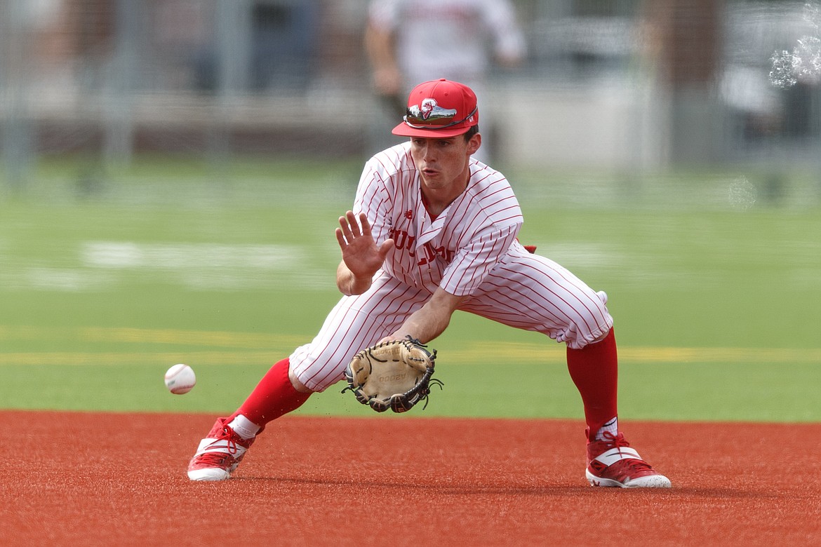 Cameron Garcia fields a ground ball on Wednesday.