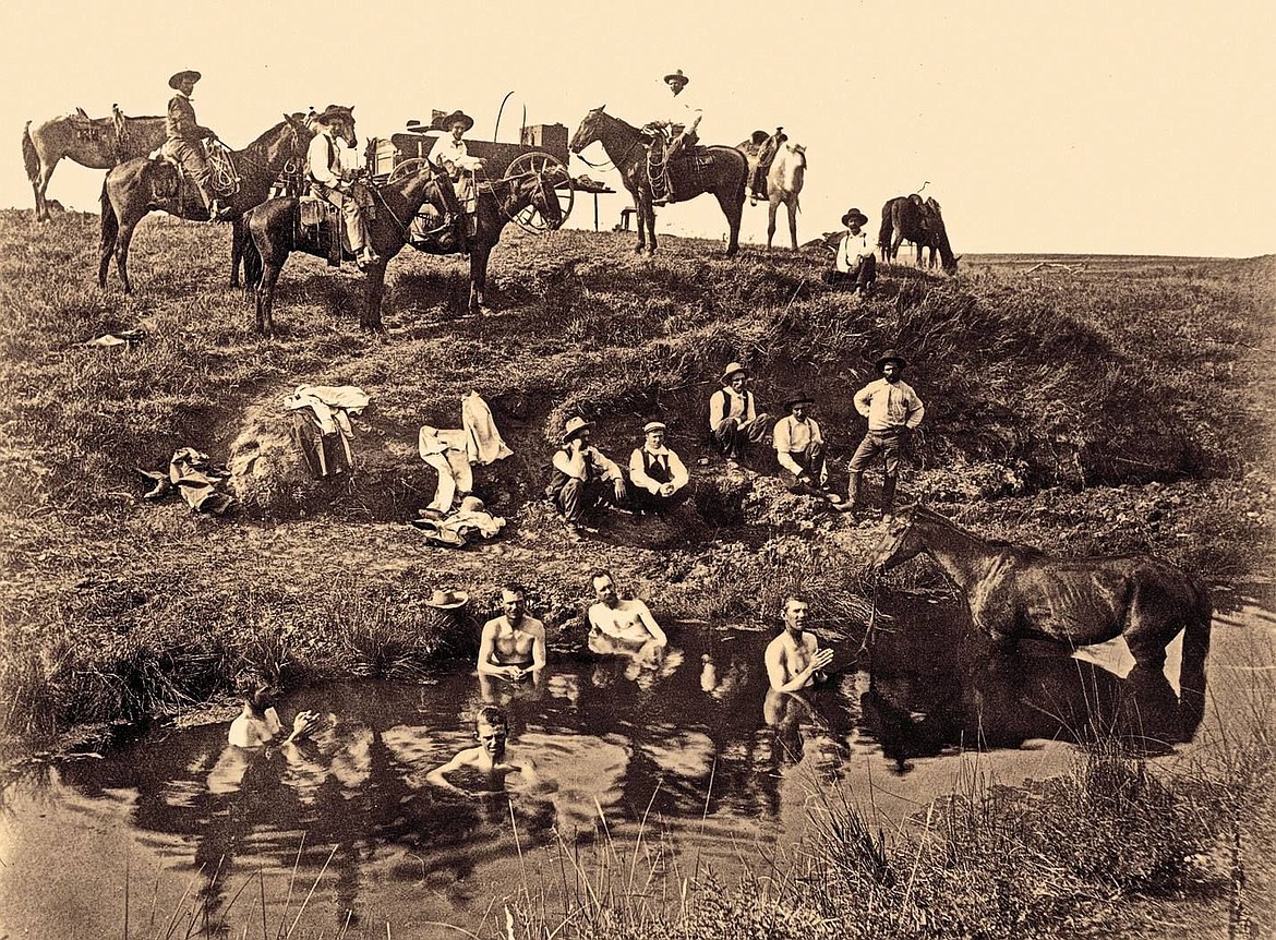 Bathing “cowboy style” while on the trail.