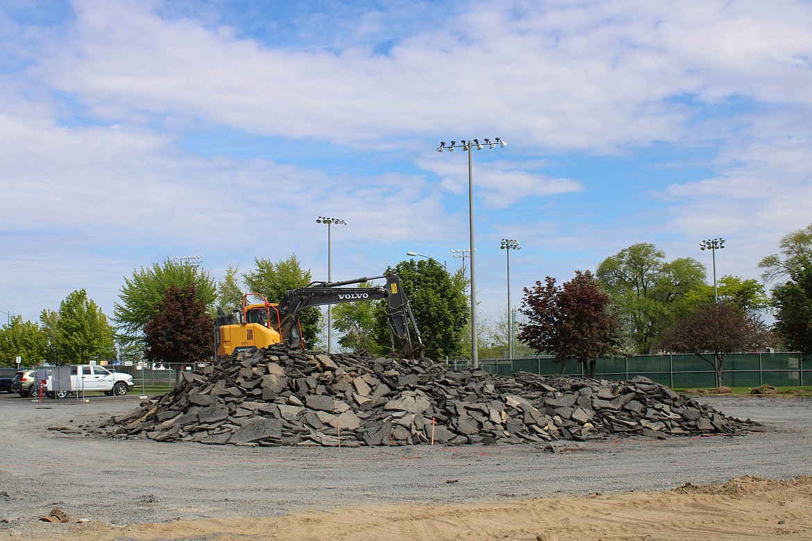 The rubble pile that used to be the Larson Recreation Center at 610 Yakima Avenue in Moses Lake.