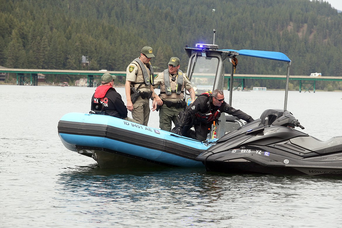 Kootenai County Sheriff's Office seasonal deputies take part in training exercises on Wednesday on Lake Coeur d'Alene.