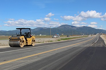 The first of two railroad overpass bridges on Idaho Highway 41 will open today north of Hayden Avenue. (JOEL DONOFRIO/Press)