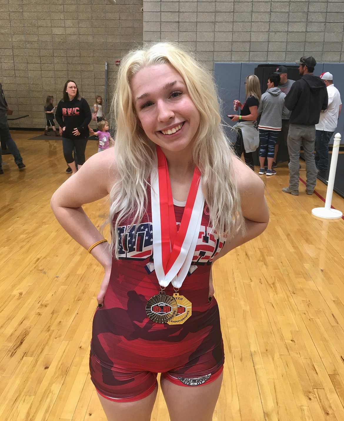 Kayelin Johansen placed first in Greco-Roman and second in freestyle at the USA Wrestling Idaho State Championships last weekend.