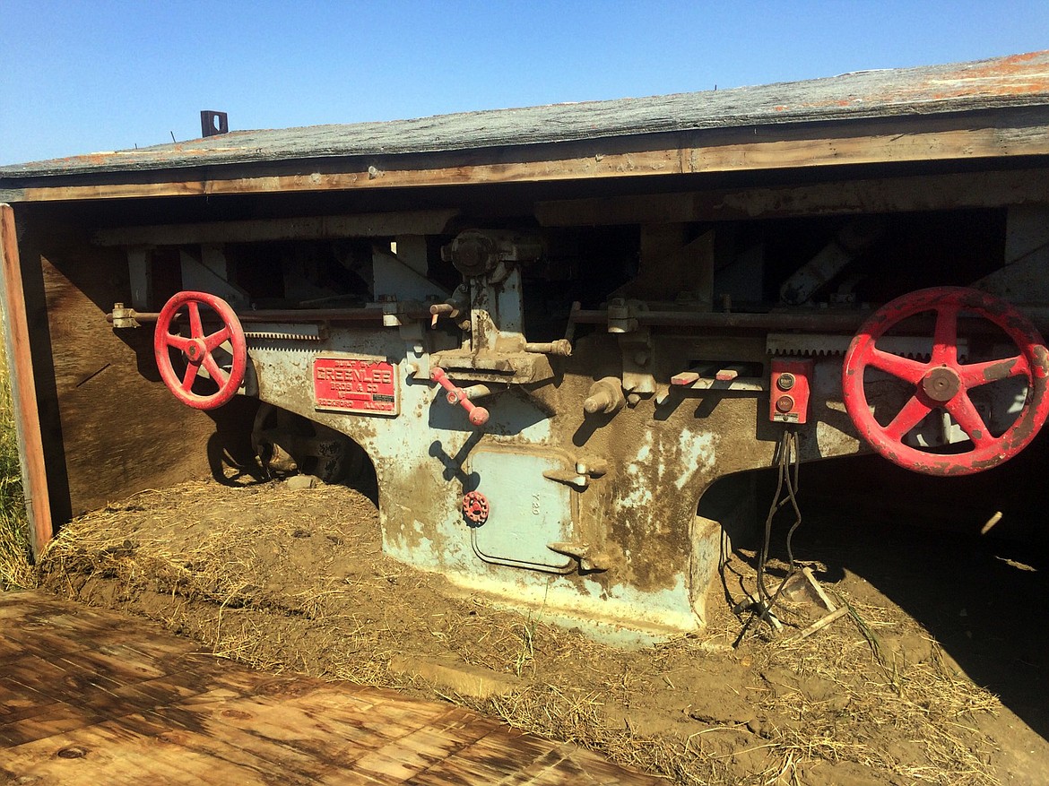 The variety woodworking machine just moments after being exposed to the light of day for the first time in nearly 40 years in 2018. (Steve Williams photo)