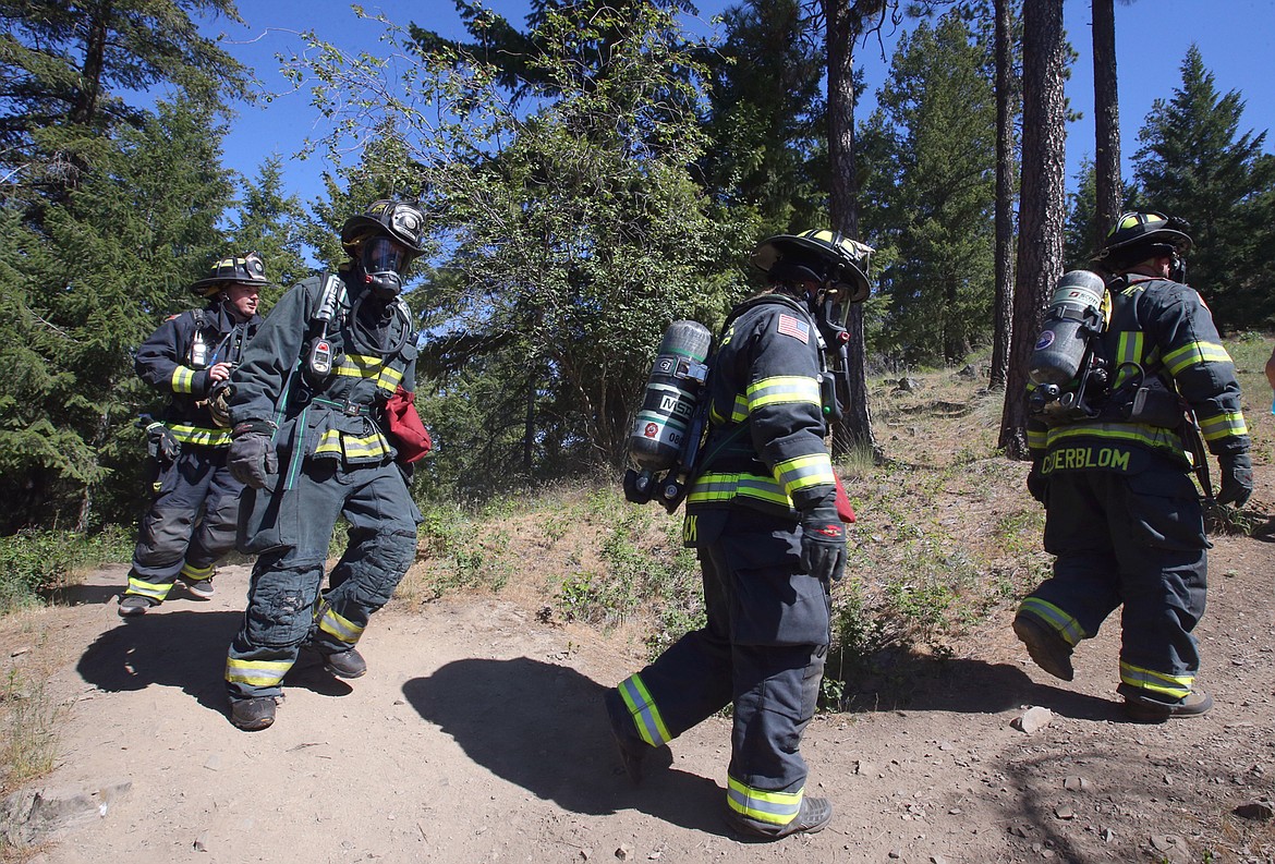 North Idaho firefighters take a turn on Canfield Mountain as they virtually join the 30th annual Leukemia & Lymphoma Society Firefighter Stairclimb on Saturday.