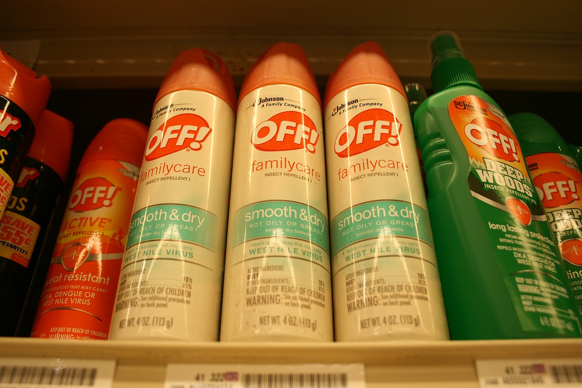 Effective ingredients in insect repellents (pictured) include DEET and picaridin.