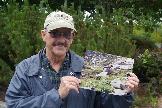 Bob Case, of Spokane told his story about a caribou encounter at Chimney Rock in 1994.