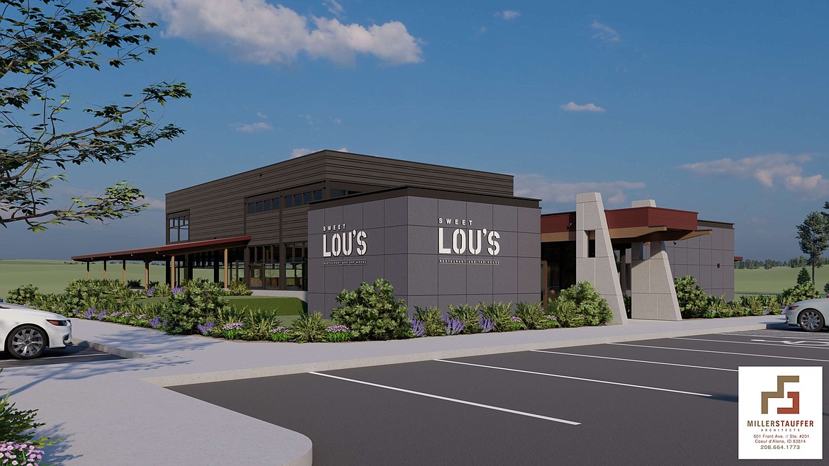 Courtesy photo
This rendering from Miller Stauffer Architects shows the Sweet Lou's Restaurant and Tap House planned at The Crossings in Athol.