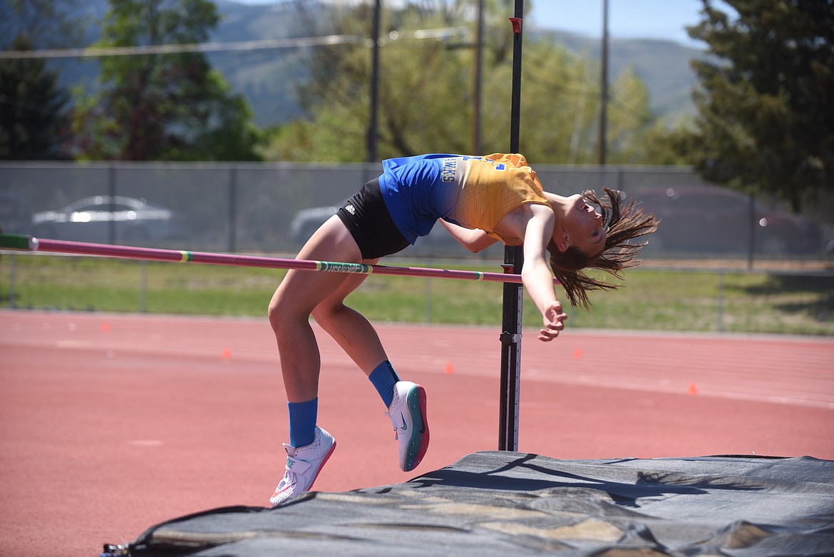 Thompson Falls freshman Hattie Neesvig was fourth in the high jump at last week’s Class B divisional meet in Missoula. She qualified for this weekend’s state meet. (Scott Shindledecker/Valley Press)