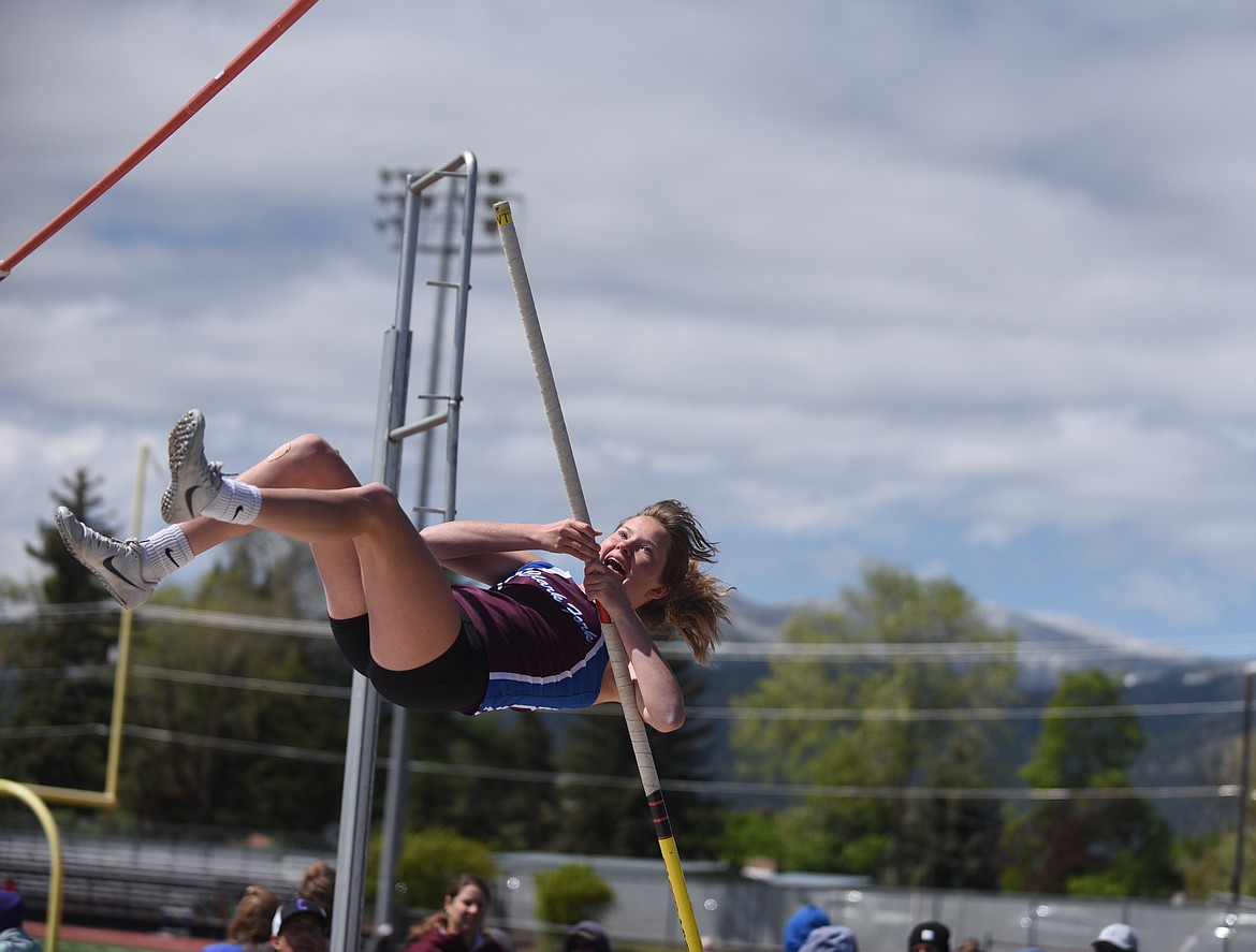 Clark Fork’s Payton Milender qualified for state by placing second in the pole vault last week at the Class C Divisional in Missoula. Milender’s top vault of 8 feet was a personal best. (Scott Shindledecker/Mineral Independent)