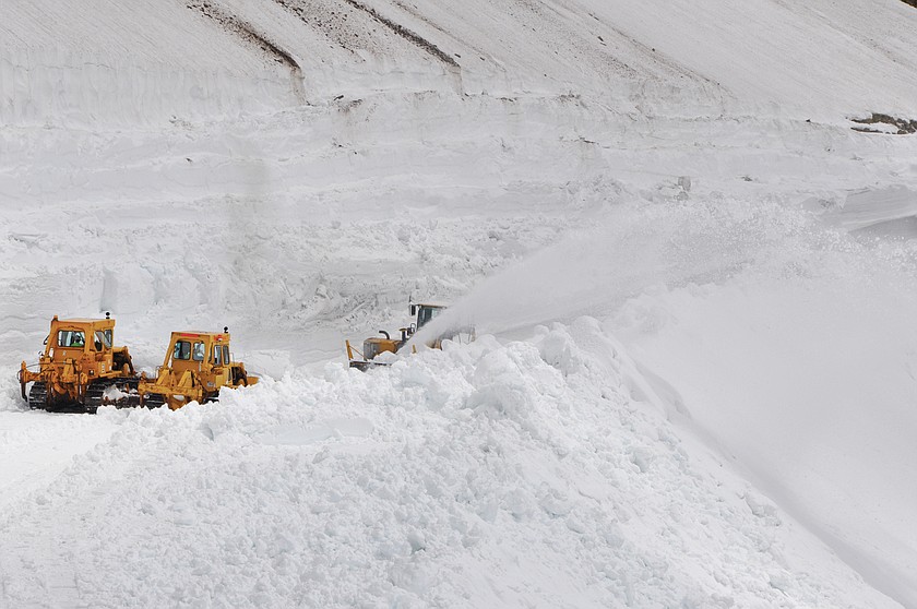 Park plows clear the Big Drift in this file photo.