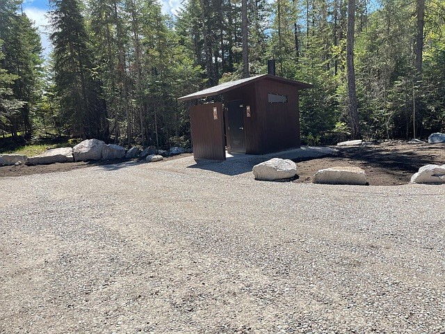 The parking lot at the Kearney Rapids Boat Launch now includes a vault toilet. 
Courtesy Paul Mutascio