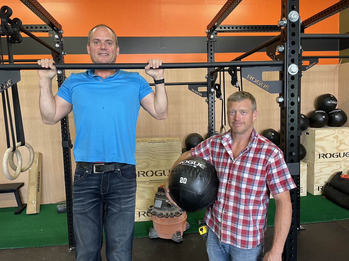 Dan Crawford (left) and Kevin Walz are owners of The Box, a new CrossFit gym in Moses Lake set to open on Memorial Day with a special workout and a barbecue.