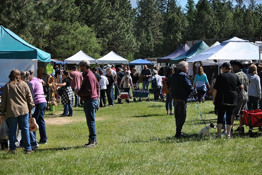 By mid-morning on Saturday of Memorial Day weekend parking was scarce and traffic was heavy in the little town of St. Regis that hosted its annual flea market at the community park. Hundreds of visitors walked to the park or caught the free shuttles provided by the St. Regis Community Council. Not only were the park grounds filled with vendors and sellers but also properties along Montana 135 had tents lined up for guests to come shop. Pleasant weather lended itself to impressive crowds shopping all day long and many vendors happily running low on inventory. All around it was a perfect weekend for the return of this beloved event following last year's cancellation due to the pandemic. (Amy Quinlivan/Mineral Independent)