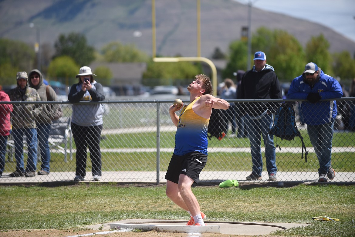 Thompson Falls senior Cody Burk had a weekend to remember after winning the Montana Class B state title in the shot put and placed fourth in the discus in Laurel. Burk's winning shot put was 49 feet, 11 inches, a personal best. (Scott Shindledecker/Valley Press FILE)