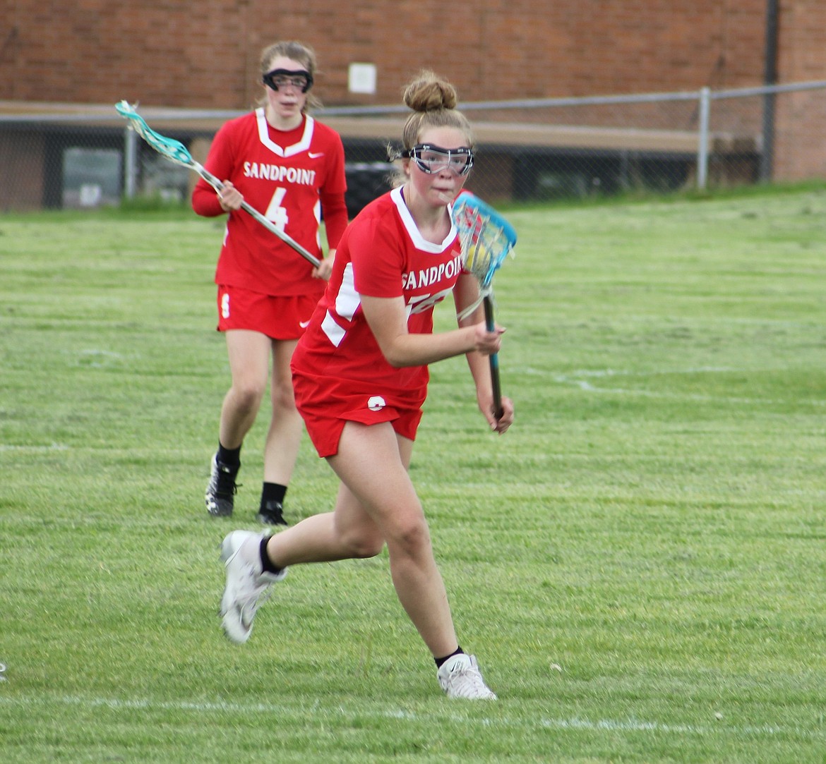 Karlie Banks brings the ball upfield during a recent road game.