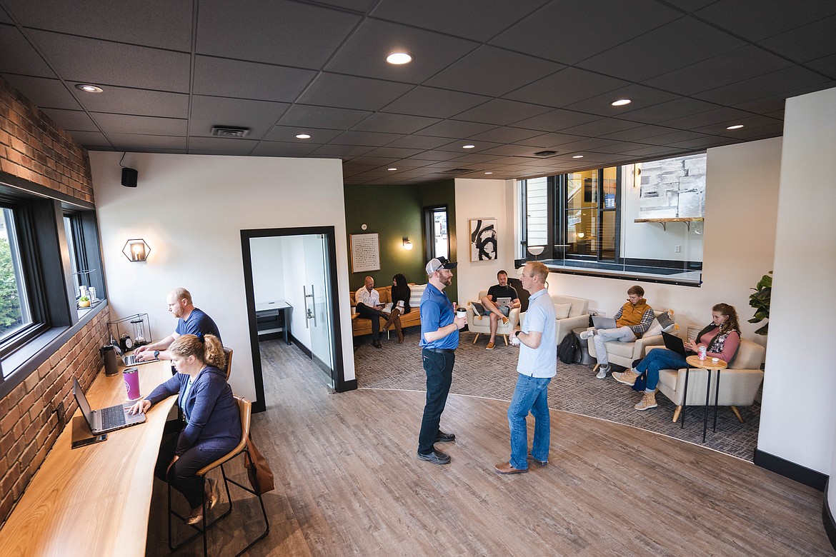 The downstairs lounge area is pictured at Atrium Cowork in Kalispell (courtesy photos).