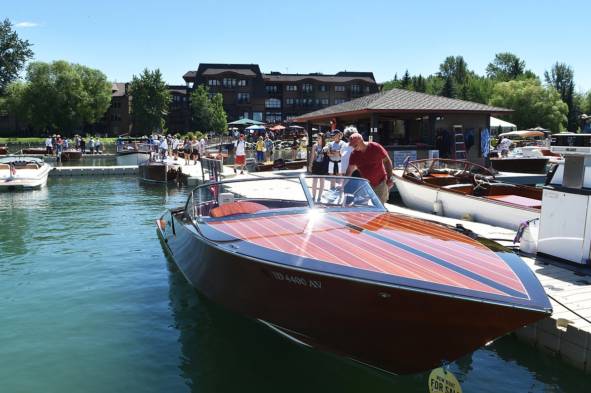 Wood boats on display during Woody Weekend at the Lodge at Whitefish Lake. (Pilot file photo)