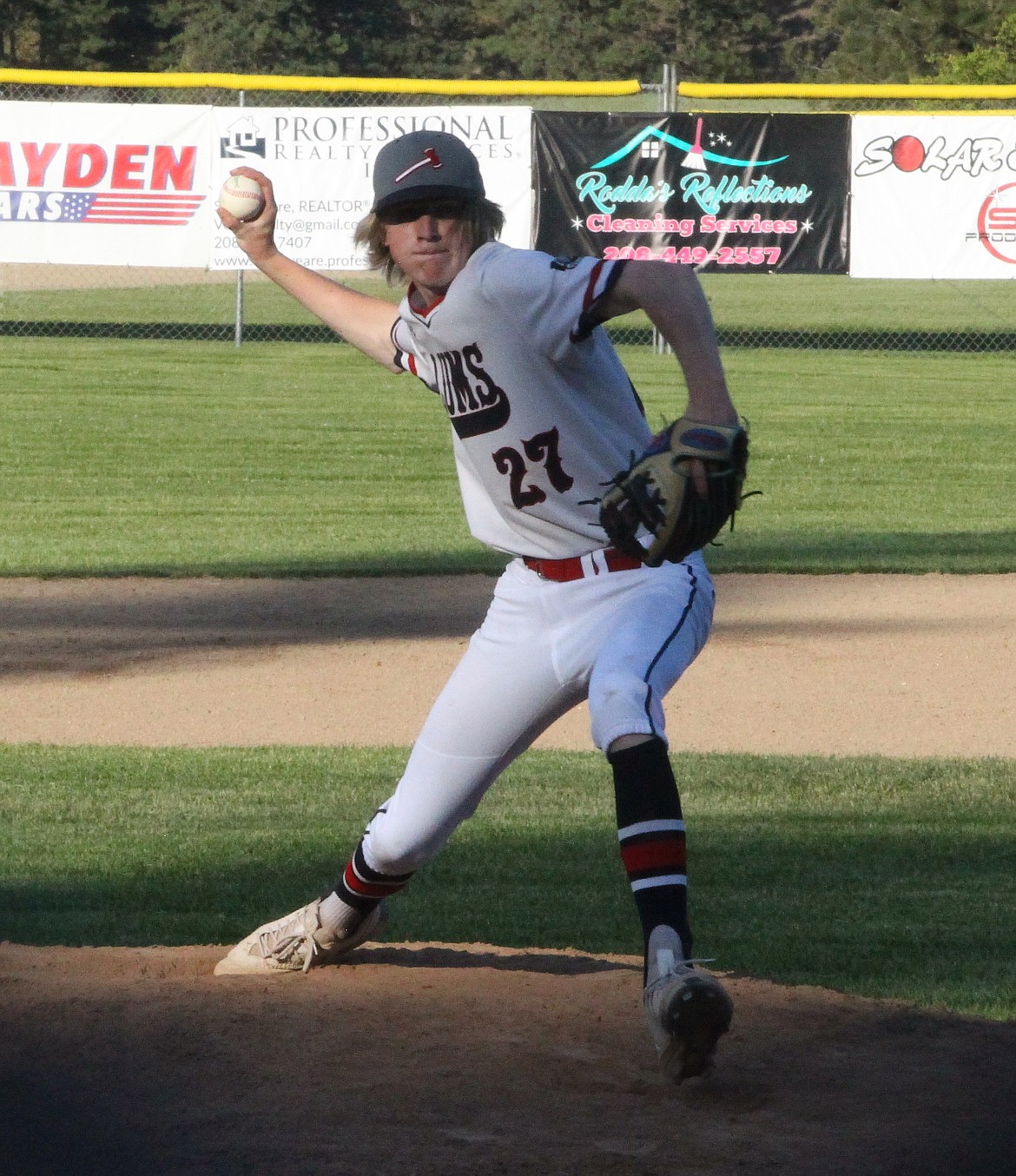 MARK NELKE/Press
Owen Benson of the Coeur d'Alene Lumbermen delivers against the Spokane Cannons on Thursday at Thorco Field.