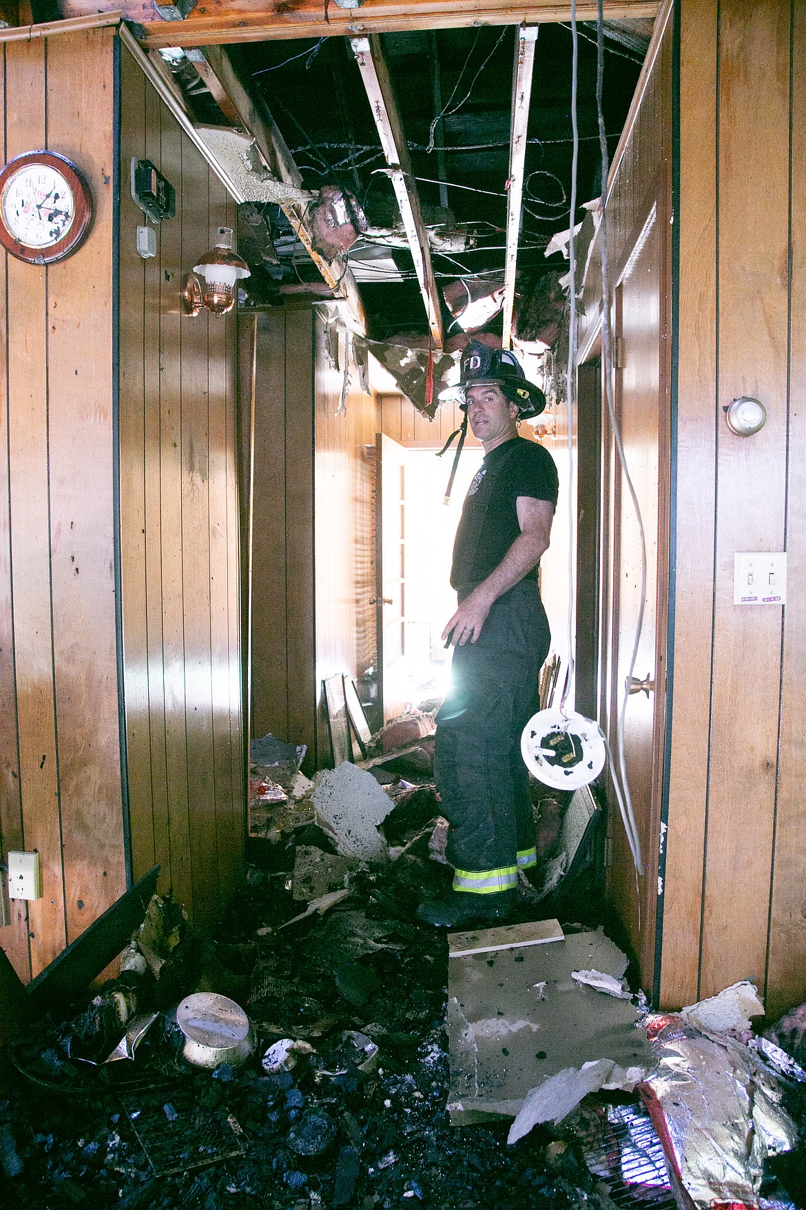 Guest house of Sagle man Steve Thorp suffered fire damage on Friday, June 4. “Nobody got hurt,” said Thorpe,  “and that’s what’s important.” The Idaho Fire Marshal is opening an investigation into what caused the fire.