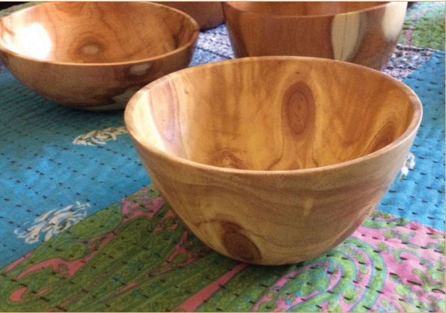 A wood bowl crafted by Denny Gorup.
