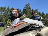 It's a fake crash for high school kids, but the impact hits home