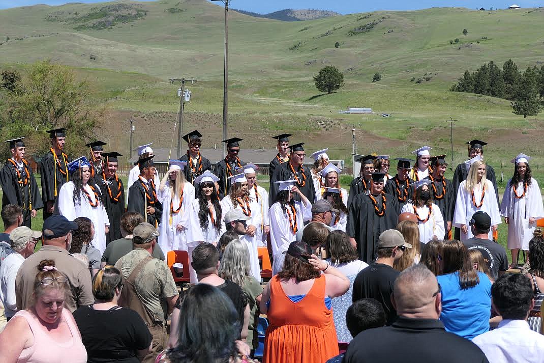 Family and friends joined to celebrate the Plains High School graduating class of 2021. (Adam Lindsay/Valley Press)