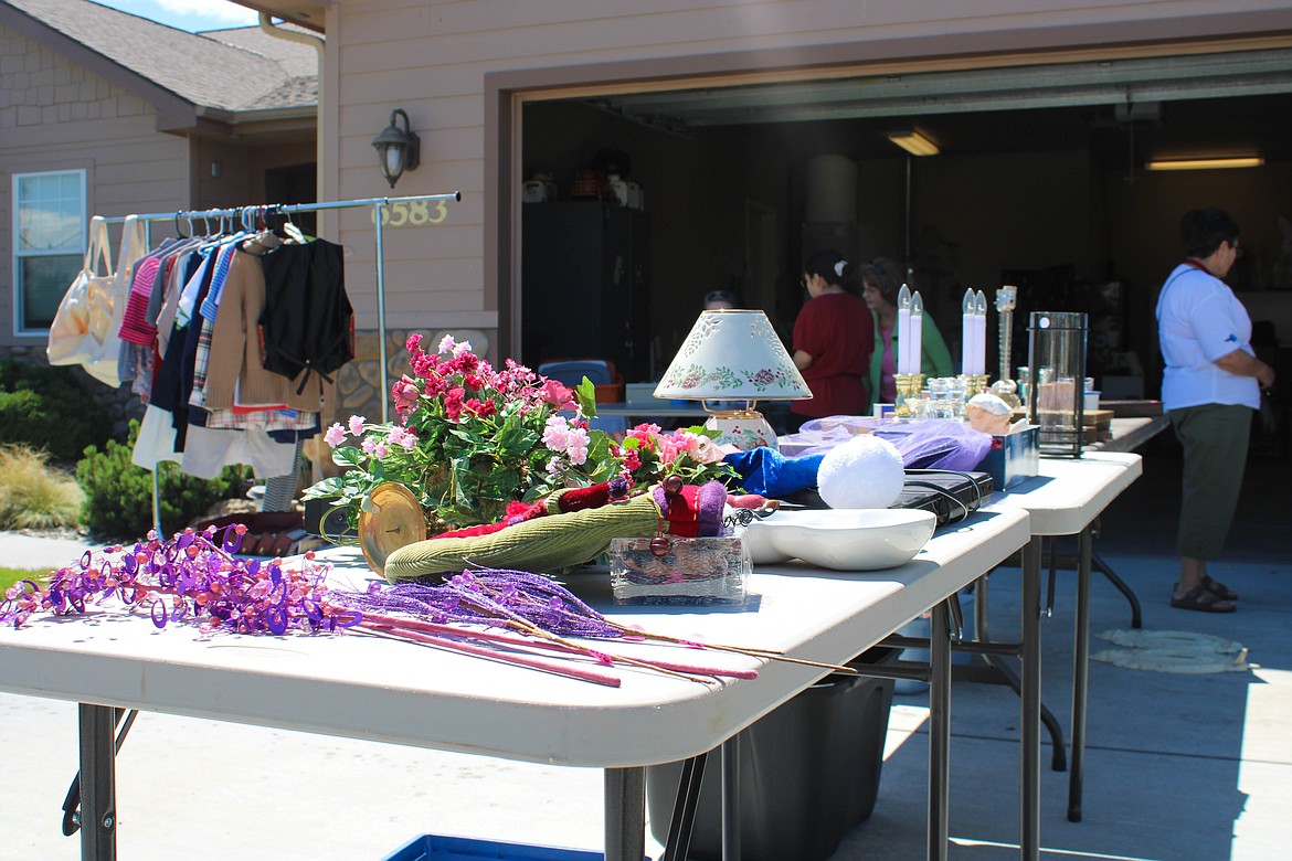 One of several yard sales on Mae Valley Road on Saturday.