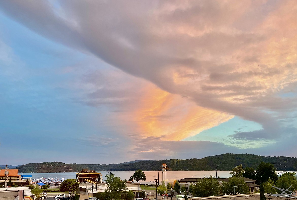 Judith Yancey captured this scenic shot over Lake Coeur d'Alene on Monday night.