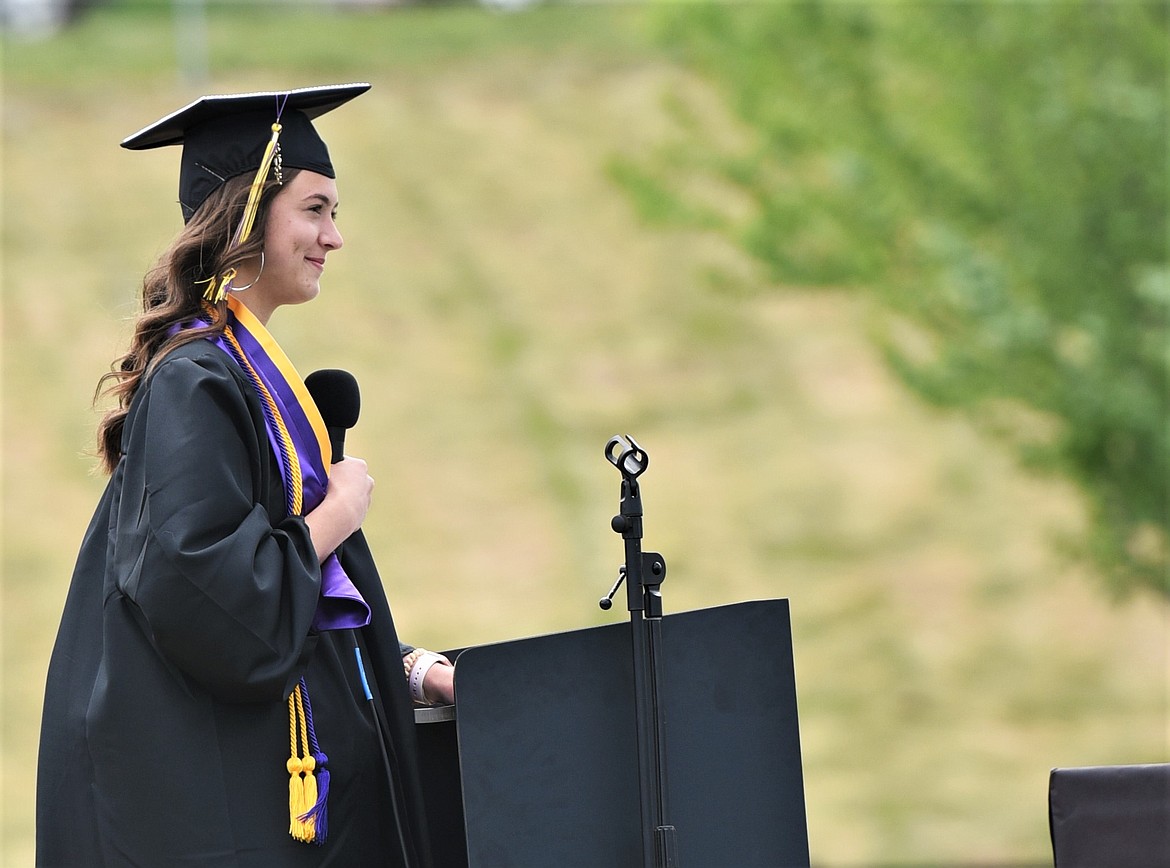 Maggie Todd is one of seven seniors who graduated with a 4.0 GPA and served as valedictorian Saturday. (Scot Heisel/Lake County Leader)
