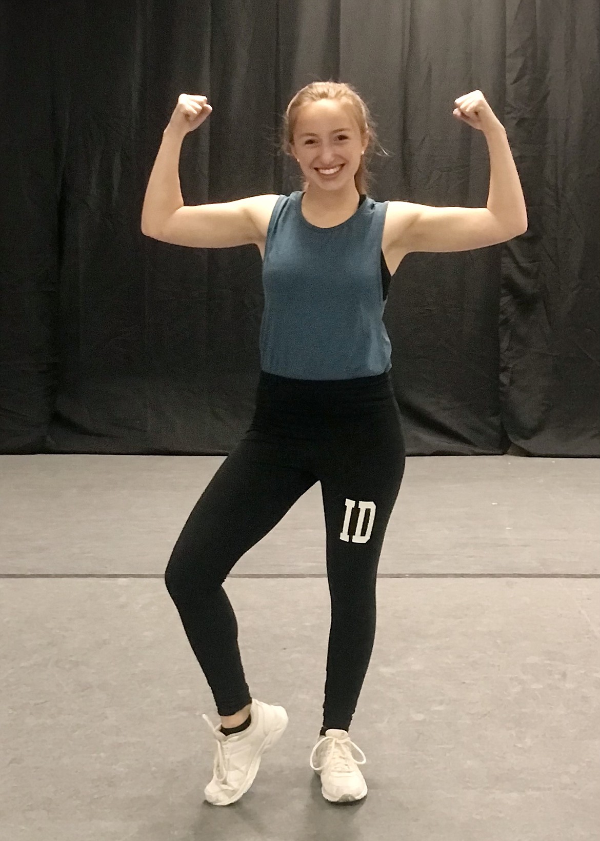Camille Neuder, Distinguished Young Woman of Idaho, takes part in a fitness routine. She will be taking part in the DYW National Finals later this month.