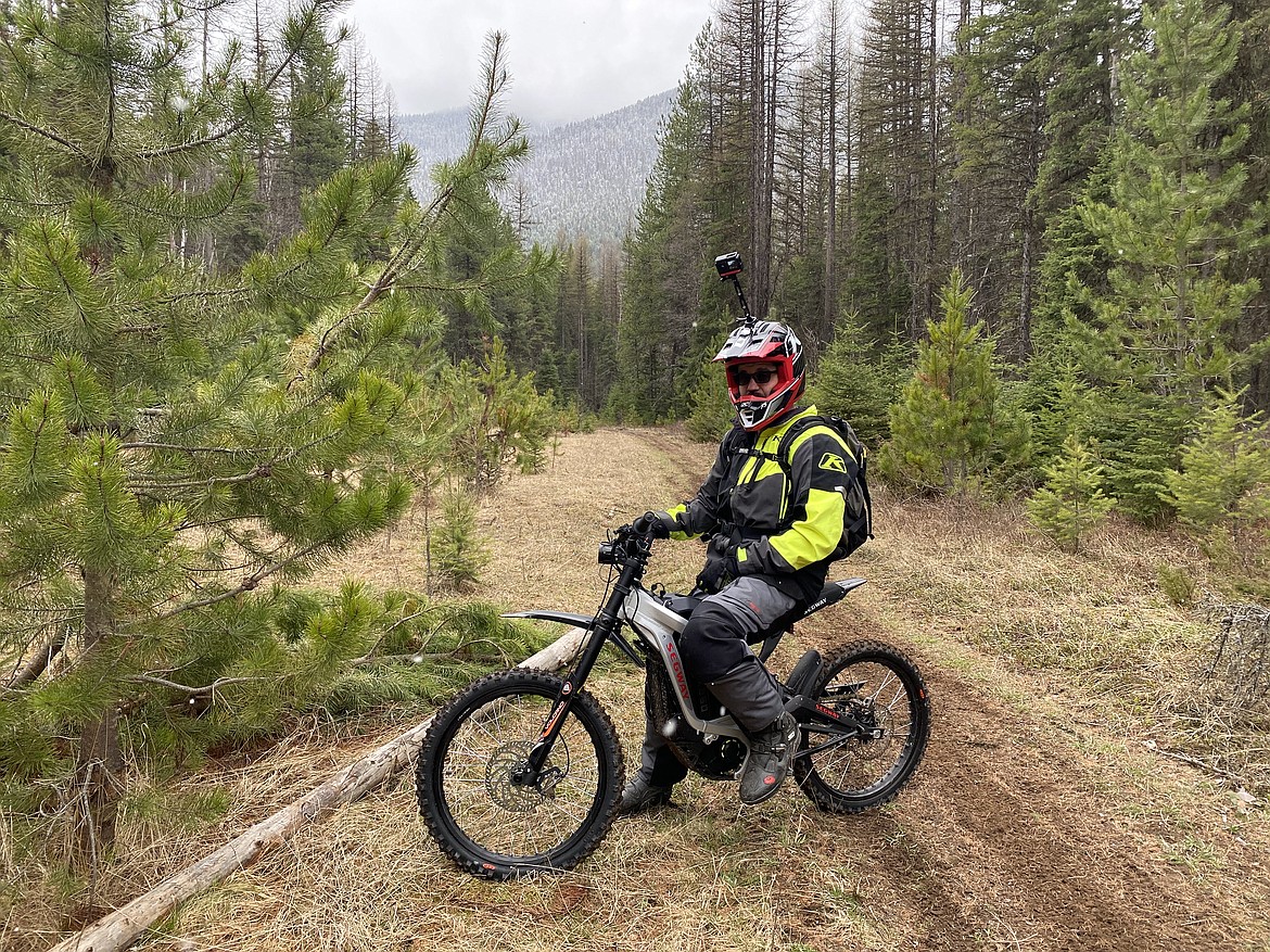 Kyle Allred rides an e-dirt bike (courtesy photo).
