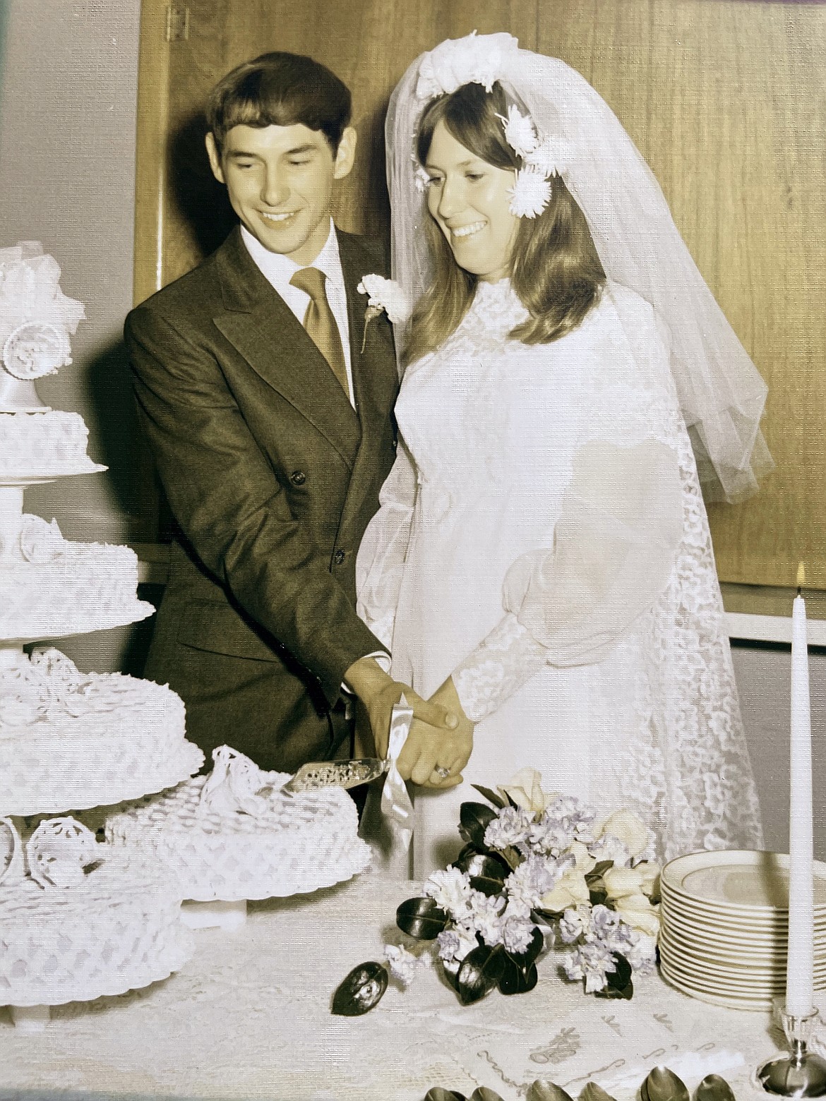 Steve and Louise Wood on their wedding day on June 11, 1971.