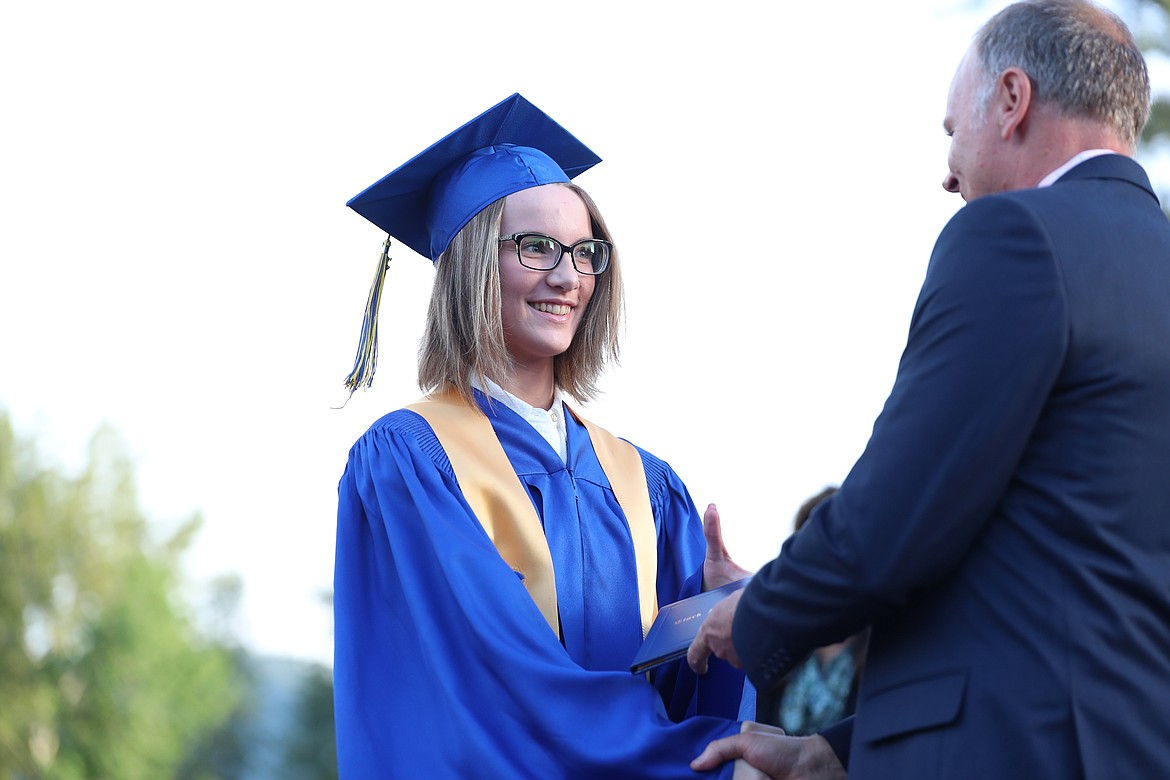 Lydia Selph gets her diploma.