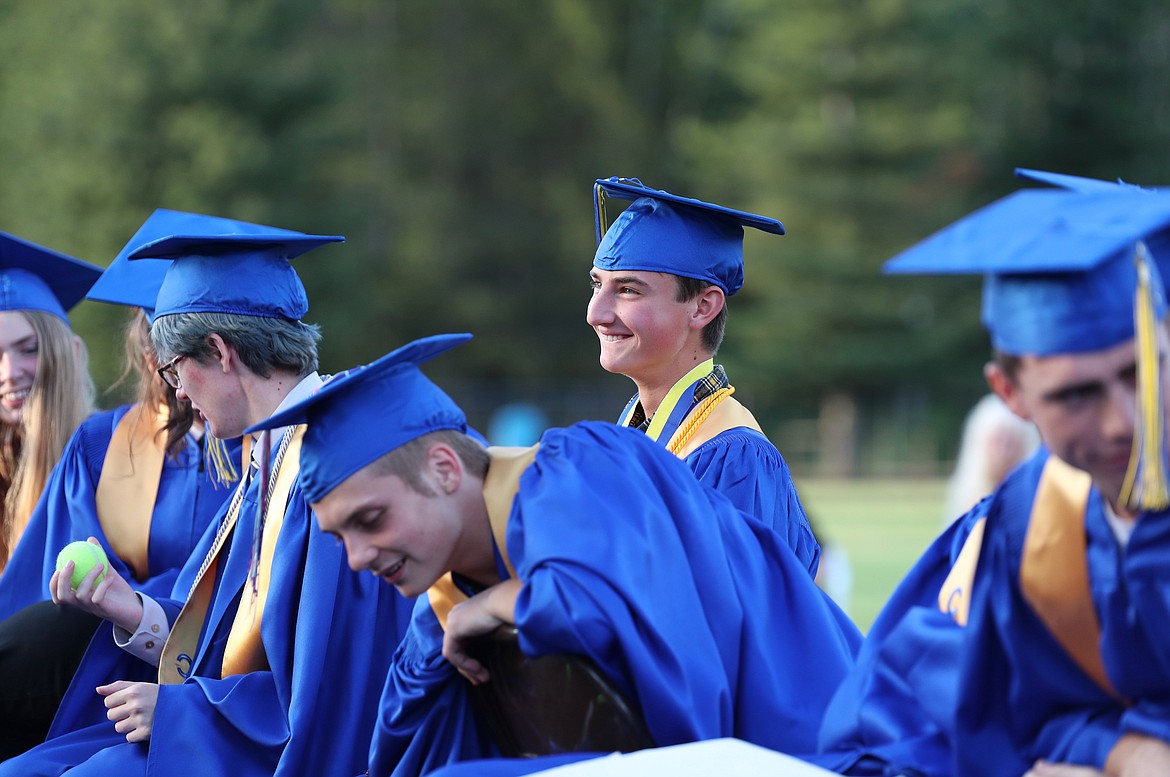 Wesley Simko is all smiles during Wednesday's ceremony.