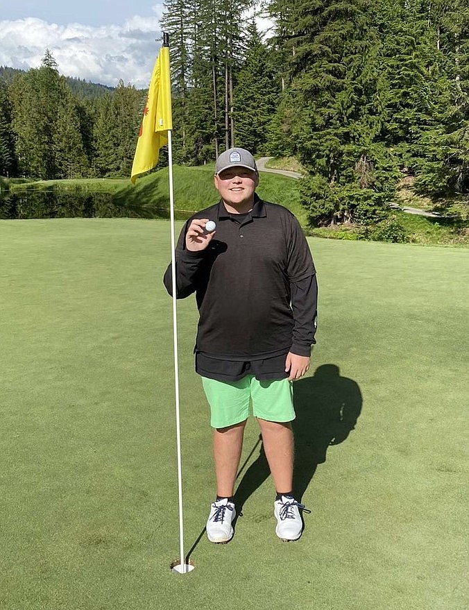 Lake Wilks, a 2018 Sandpoint grad, notched his first career hole-in-one on hole No. 4 at The Idaho Club on Wednesday. Lake went to state twice during his time on the Sandpoint golf team and served as a team captain.