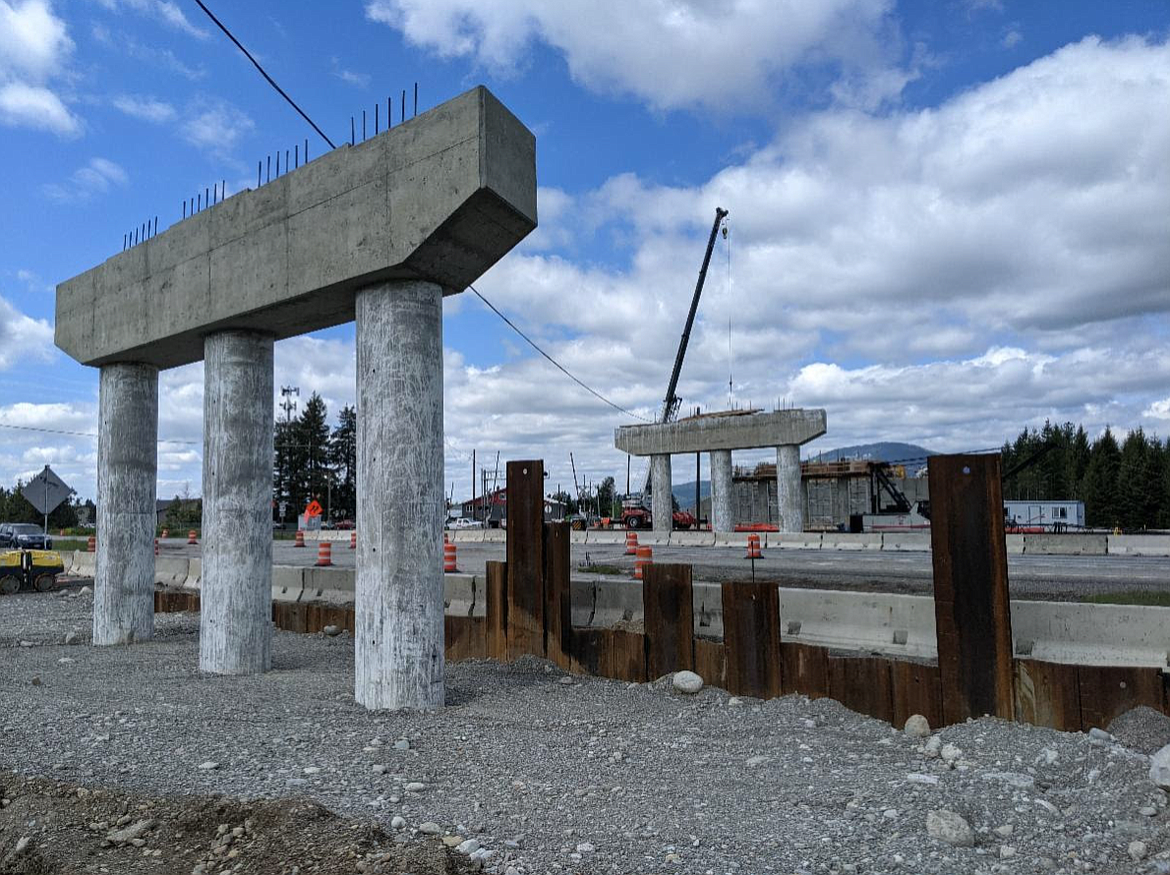 Construction on the Garwood Road overpass will cause traffic detours over the next two days. Photo courtesy the Idaho Transportation Department.