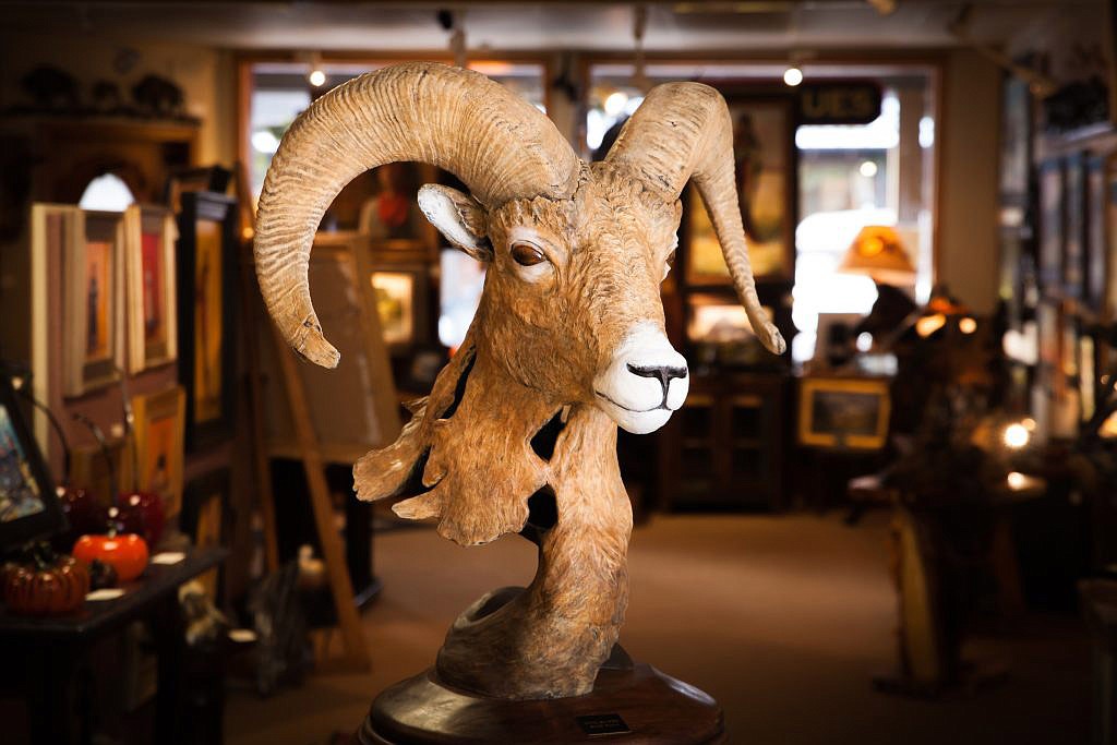 "Bighorn Sheep" by local artist Rochelle Lombardi, represented by Going to the Sun Gallery