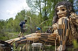 Giant wooden troll takes up residence in Wyoming park