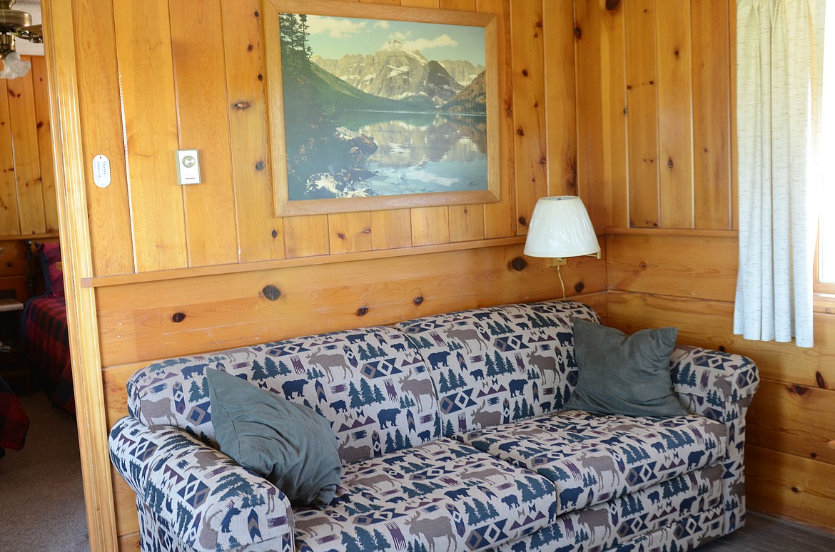 The original knotty pine walls and period photo add to the feel of the old "motor inn" vacation spot. (Carolyn Hidy/Lake County Leader)