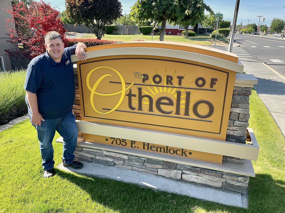 Chris Faix, the executive director of the Port of Othello, outside the port’s business office.