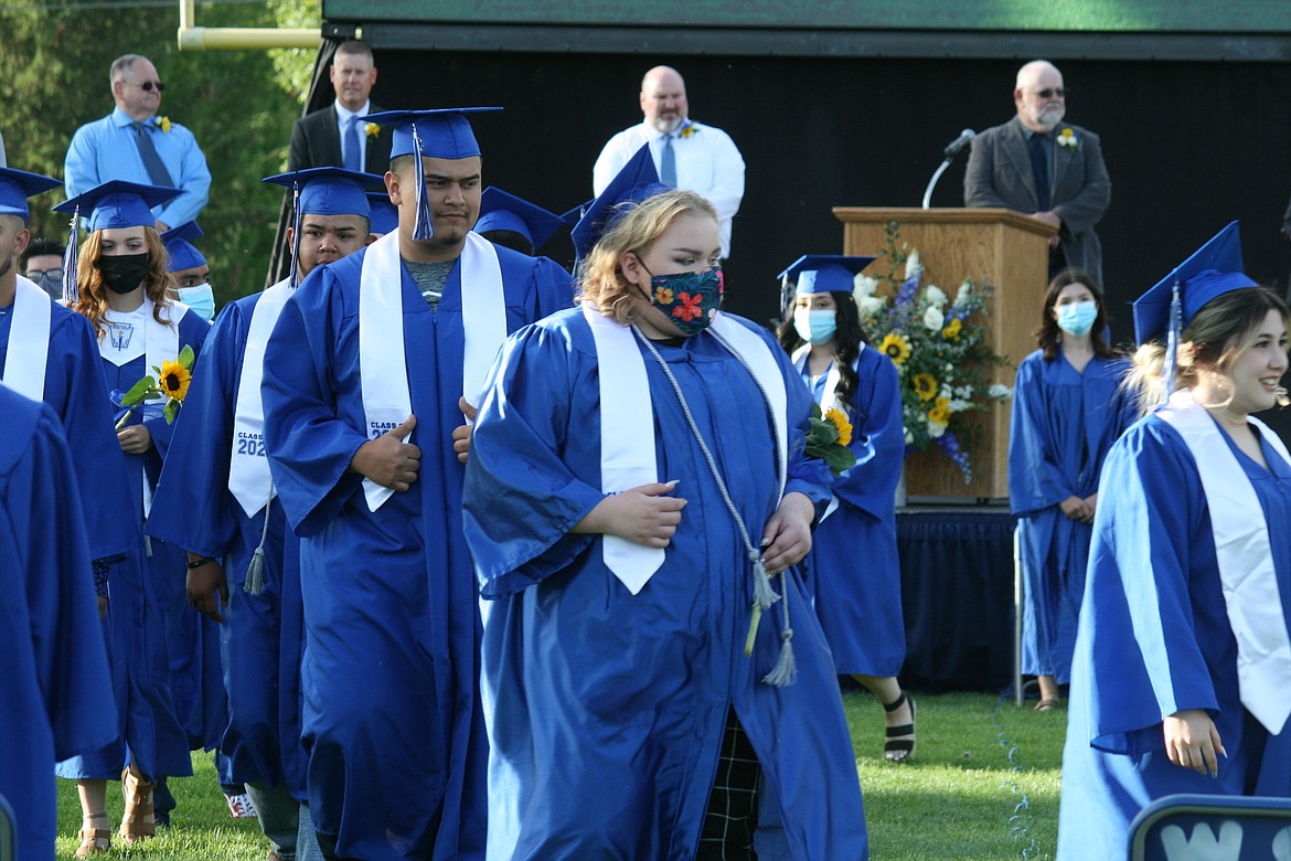 Warden High School seniors graduated in person in an outdoor ceremony June 11.