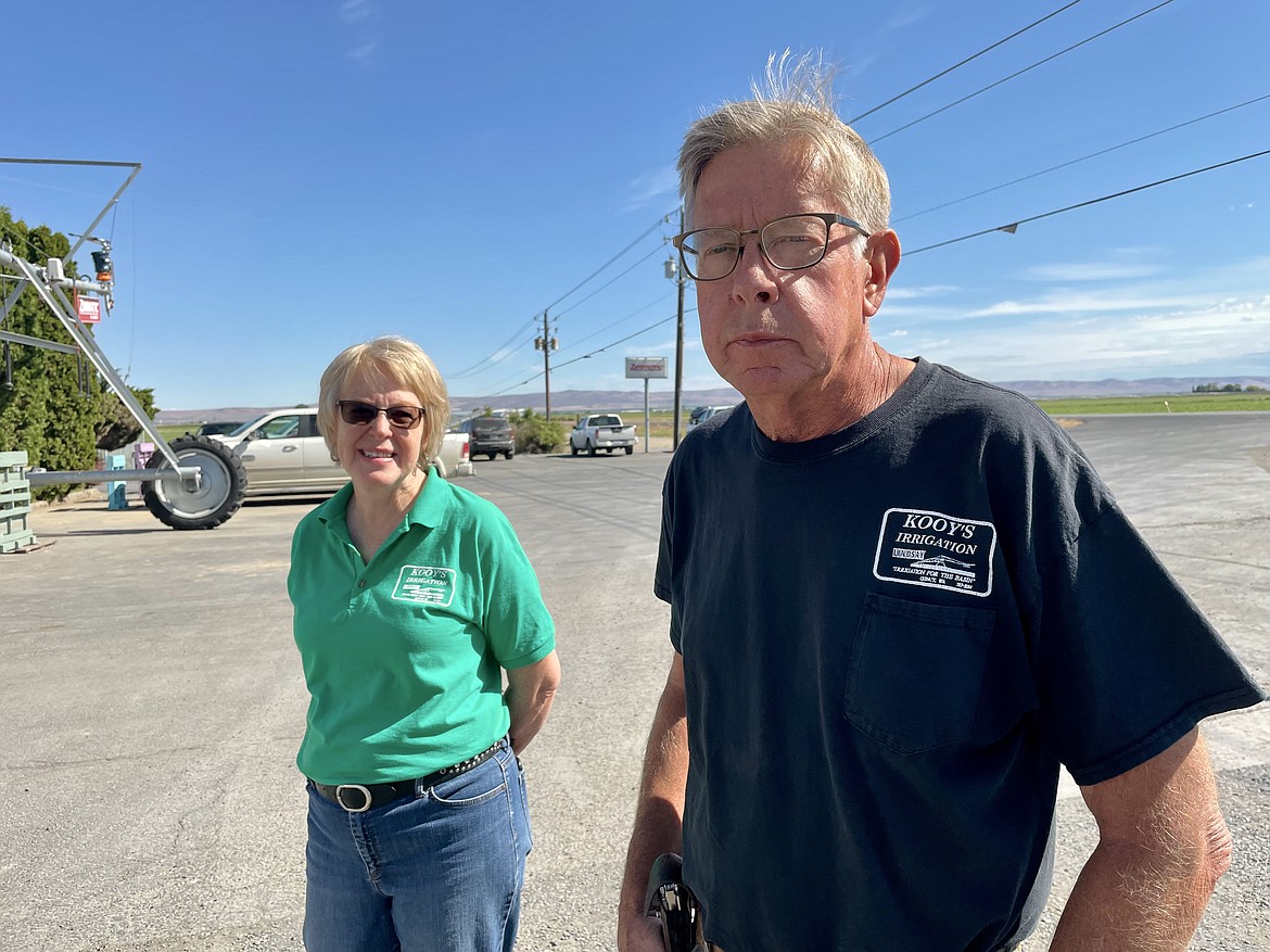 Arlene Keller and her brother Wes Kooy of Kooy Irrigation.