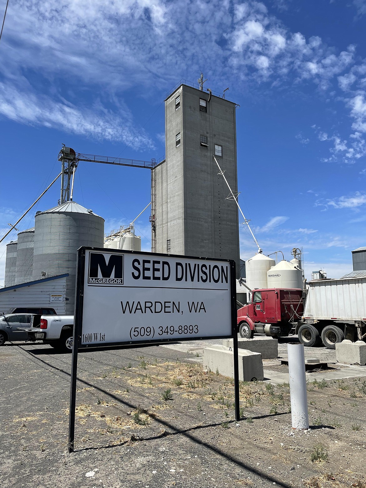 McGregor Company's seed facility in Warden. The company also has a specialized seed cleaning and packaging facility in Quincy.