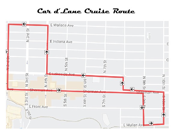 Car d'Lane cruise route